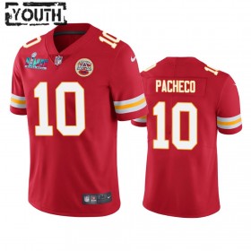 Maillot Kansas City Chiefs Isaih Pacheco 10 Rouge Super Bowl LVII Vapor Limited - Enfant